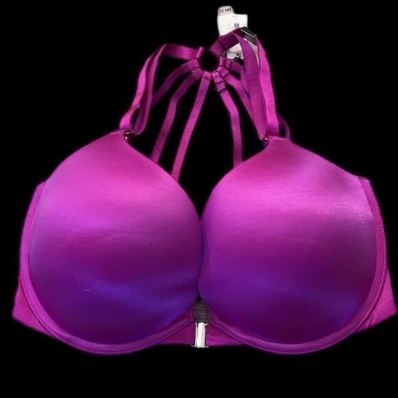 Victorias Secret Very Sexy Push Up Heavily Padded Strappy back Satiny bra 32DDD - Picture 3 of 5
